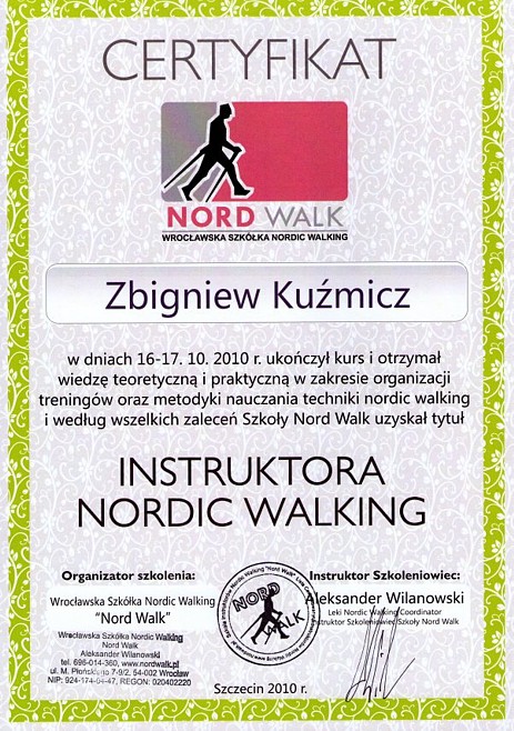 Kurs Instruktora Nordic Walking