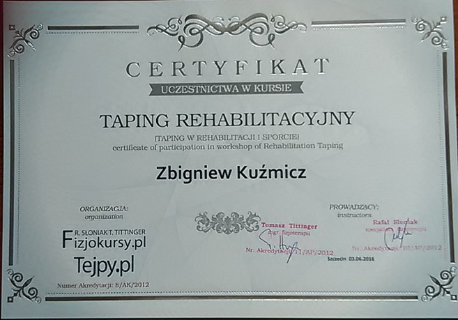 Kurs tapingu w rehabilitacji i sporcie